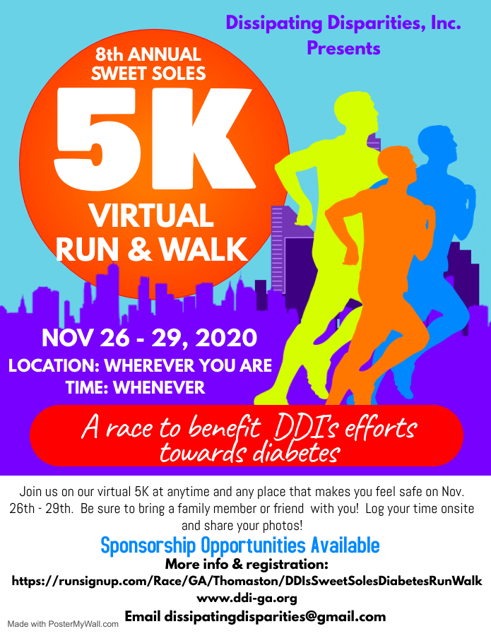 8th Annual Sweet Soles Diabetes 5K Run/Walk - VIRTUAL